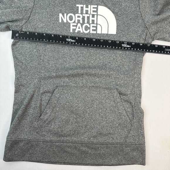 The North Face Sweatshirt Womens Medium Logo Fleece Lined Grey Hoodie - Picture 6 of 6
